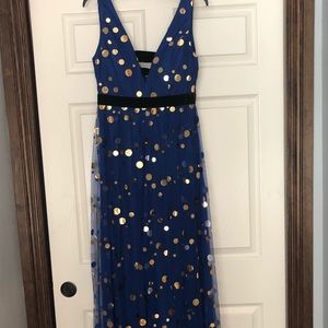 Quirky gold polka dot formal gown